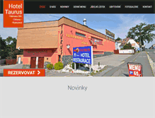 Tablet Screenshot of hotel-taurus.cz